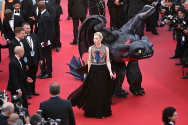Cate Blanchett présente &quot;Dragons 2&quot; au 67e Festival de Cannnes, mai 2014