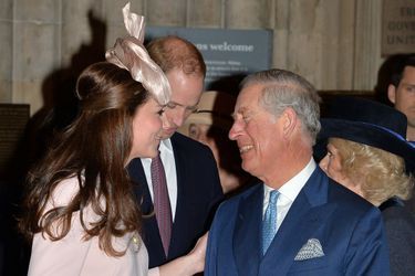 Kate et le prince Charles à l&#039;abbaye de Westminster à Londres, le 9 mars 2015