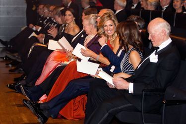 La famille royale de Danemark avec la reine Maxima et le roi Willem-Alexander des Pays-Bas à Copenhague, le 18 mars 2015