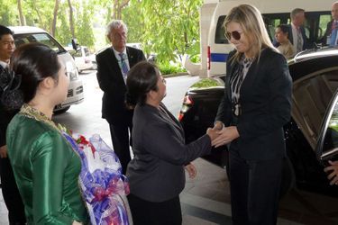 La reine Maxima des Pays-Bas à son arrivée à l&#039;hôtel à Yangon, le 30 mars 2015