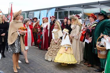 La reine Maxima inaugure le canal Maxima dans le Brabant, le 4 mars 2015