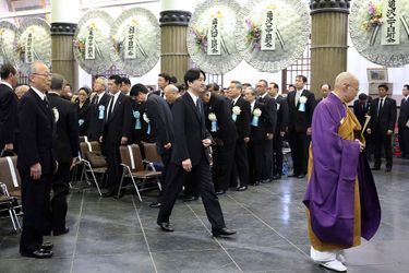 Le prince Akishino du Japon lors de la cérémonie du souvenir des 70 ans du bombardement de Tokyo, le 10 mars 2015