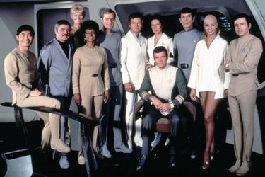 Leonard Nimoy et l&#039;équipe de Star Trek en 1979
