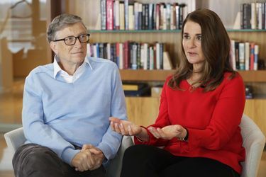 Bill Gates et Melinda Gates lors d'une interview, le 1er février 2018.