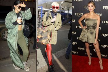 Tendance 2015 : les looks militaires de Kylie Jenner, Miley Cyrus et Hailey Baldwin