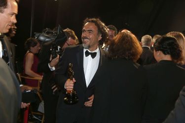 Alejandro González Iñárritu dans les coulisses des Oscars, à Los Angeles le 22 février 2015