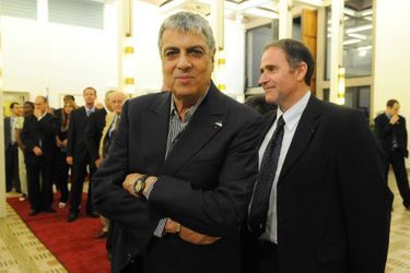 Enrico Macias avec Nicolas Sarkozy en Israël en 2008