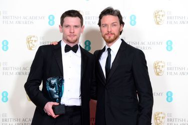 Jack O'Connell et James McAvoy à Londres le 8 février 2015