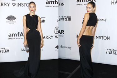 Le mannequin Shanina Shaik au gala de l'AmfAR à New York, le 11 février 2015
