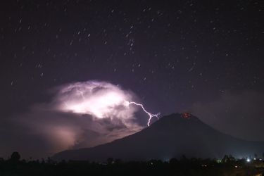 Le mont Sinabung est toujours en pleine éruption