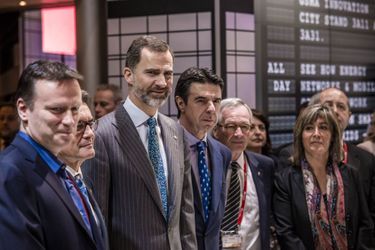 Le roi Felipe d’Espagne inaugure le GSMA Mobile World Congress 2015 à Barcelone, le 2 mars 2015   
