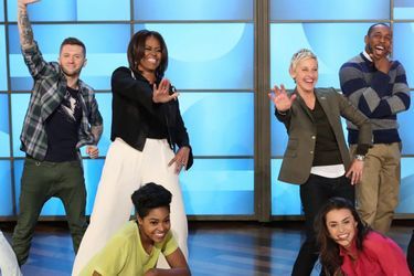 Michelle Obama sur le plateau du talk-show de Ellen DeGeneres