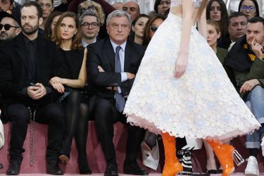 Benjamin Millepied et Natalie Portman au premier rang du défilé Dior
