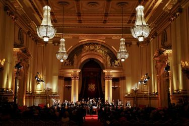 Concert de de l’Opéra d’Australie et du Royal College of Music dans la salle de bal de Buckingham Palace, le 22 janvier 2015