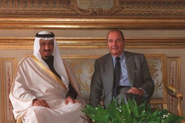 En compagne de Jacques Chirac en 1997