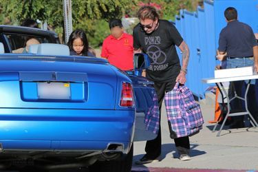 Johnny Hallyday et sa fille Joy à Los Angeles, le 16 janvier 2015