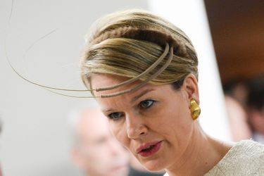La reine Mathilde de Belgique à Mons, le 24 janvier 2015