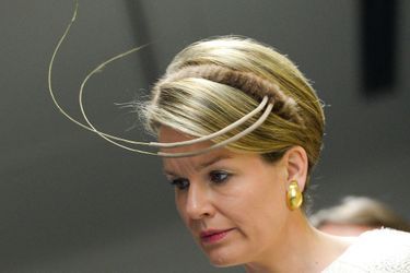 La reine Mathilde de Belgique à Mons, le 24 janvier 2015