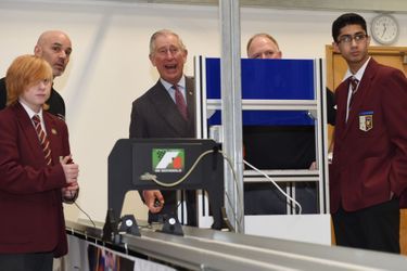 Le prince Charles au centre de formation Nissan à Sunderland, le 20 janvier 2015