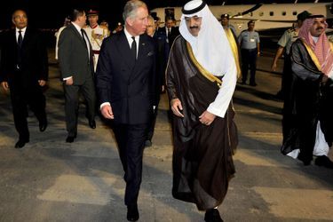 Le roi Abdallah avec le prince Charles à Riad, le 26 octobre 2007