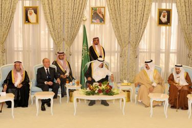 Le roi Abdallah avec le roi Juan Carlos d&#039;Espagne à Djedda, le 16 juin 2012