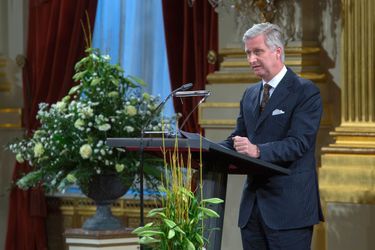 Le roi Philippe de Belgique lors de la réception pour la nouvelle année au Palais royal à Bruxelles, le 29 janvier 2015