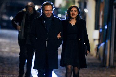 Luc Chatel et sa femme, à Paris le 30 janvier 2015