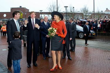 Maxima et Willem-Alexander en visite dans les provinces de Groningue et de Drenthe, le 17 février 2015