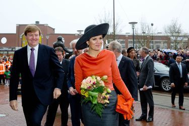 Maxima et Willem-Alexander en visite dans les provinces de Groningue et de Drenthe, le 17 février 2015