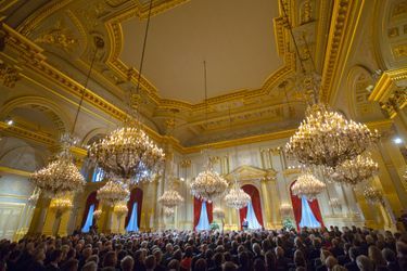 Réception pour la nouvelle année au Palais royal à Bruxelles, le 29 janvier 2015