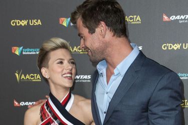 Scarlett Johansson et Chris Hemsworth à Los Angeles le 31 janvier 2015
