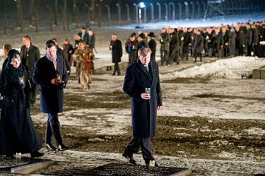 Willem-Alexander et Maxima des Pays-Bas à Auschwitz-Birkenau, le 27 janvier 2015 