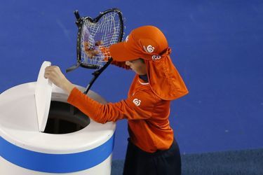 La raquette de Grigor Dimitrov n'a pas survécu à la rencontre entre le Bulgare et Andy Murray à l'Open d'Australie. 