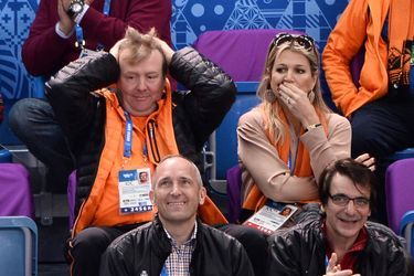Désolation olympique pour Willem-Alexander et Maxima à Sochi, le 10 février 2014