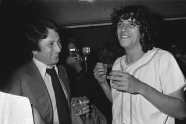Julien Clerc et Michel Drucker au Palais des Congrès en octobre 1978