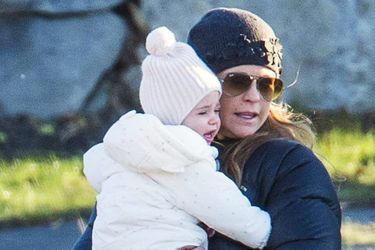 La princesse Madeleine de Suède et sa petite Leonore à Stockholm, le 21 décembre 2014