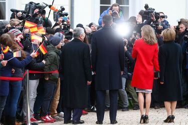 La reine Letizia d&#039;Espagne, avec le roi Felipe VI, à Berlin, le 1er décembre 2014