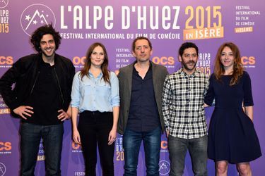 Max Boublil, Ana Girardot, Gad Elmaleh, Manu Payet et Sylvie Testud, jury de l'Alpe d'Huez 2015
