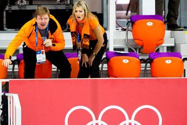 Maxima et Willem-Alexander des Pays-Bas à fond le sport à Sochi, le 9 février 2014
