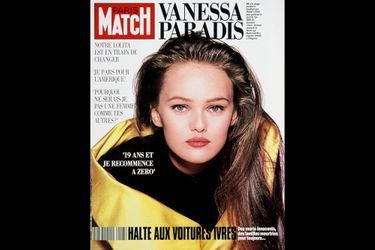 Vanessa Paradis en couverture de Paris Match en octobre 1991