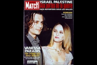 Vanessa Paradis en couverture de Paris Match en octobre 2000