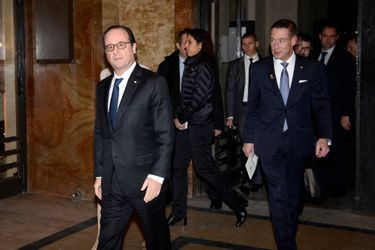François Hollande arrive au dîner du roi de Suède au Palais de Chaillot à Paris, le 3 décembre 2014