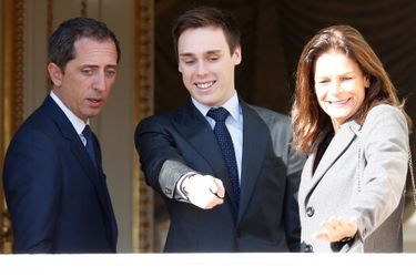 Gad Elmaleh, Louis Ducruet et Stéphanie de Monaco à Monaco, le 7 janvier 2015