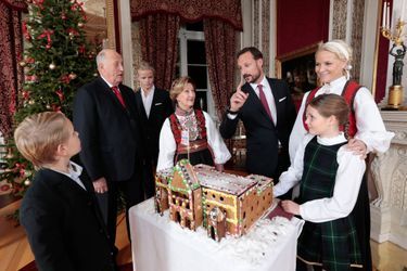 La famille royale de Norvège au Palais royal d’Oslo, le 17 décembre 2014