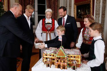 La famille royale de Norvège au Palais royal d’Oslo, le 17 décembre 2014