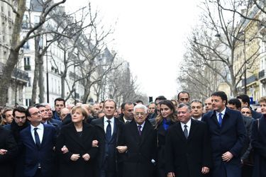 La reine Rania de Jordanie à la marche républicaine à Paris, le 11 janvier 2015