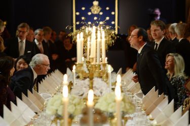 Le dîner offert par le roi Carl XVI Gustaf de Suède au Palais de Chaillot à Paris, le 3 décembre 2014