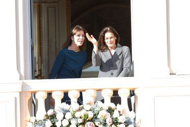 Les princesses Caroline et Stéphanie de Monaco à Monaco, le 7 janvier 2015