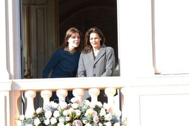 Les princesses Caroline et Stéphanie de Monaco à Monaco, le 7 janvier 2015