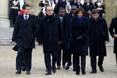 Manuel Valls, François Hollande et Anne Hidalgo